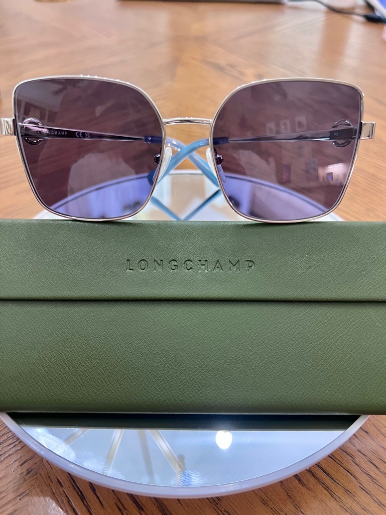 Longchamp Women's Square Metal Frame Sunglasses